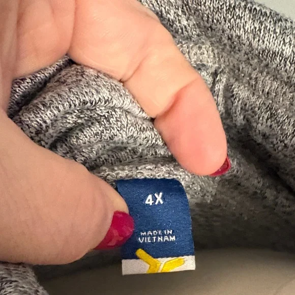 Old Navy Gray Marled Knit Cowl Neck Pullover - 4X - Picture 2 of 6